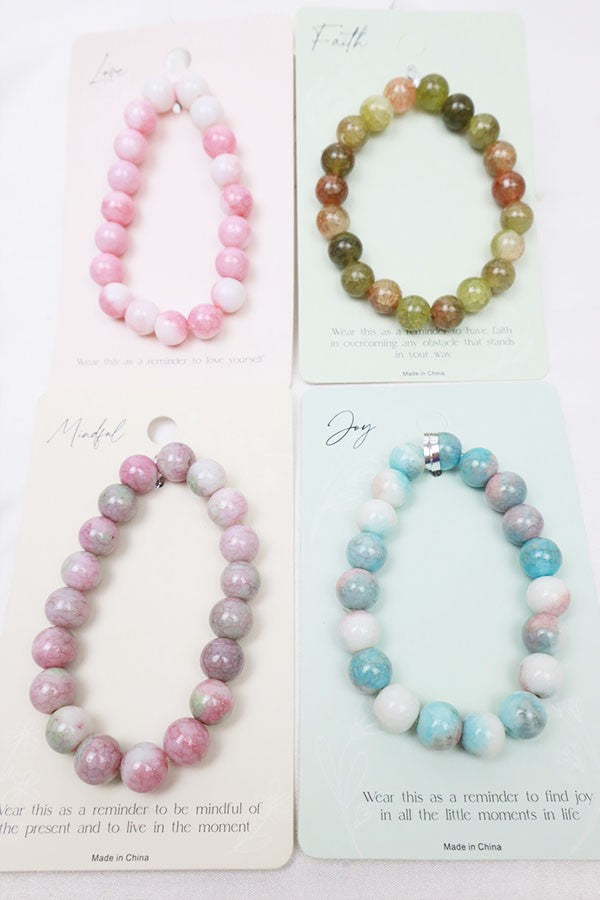 INSPIRATIONAL HEALING STONE BRACELETS