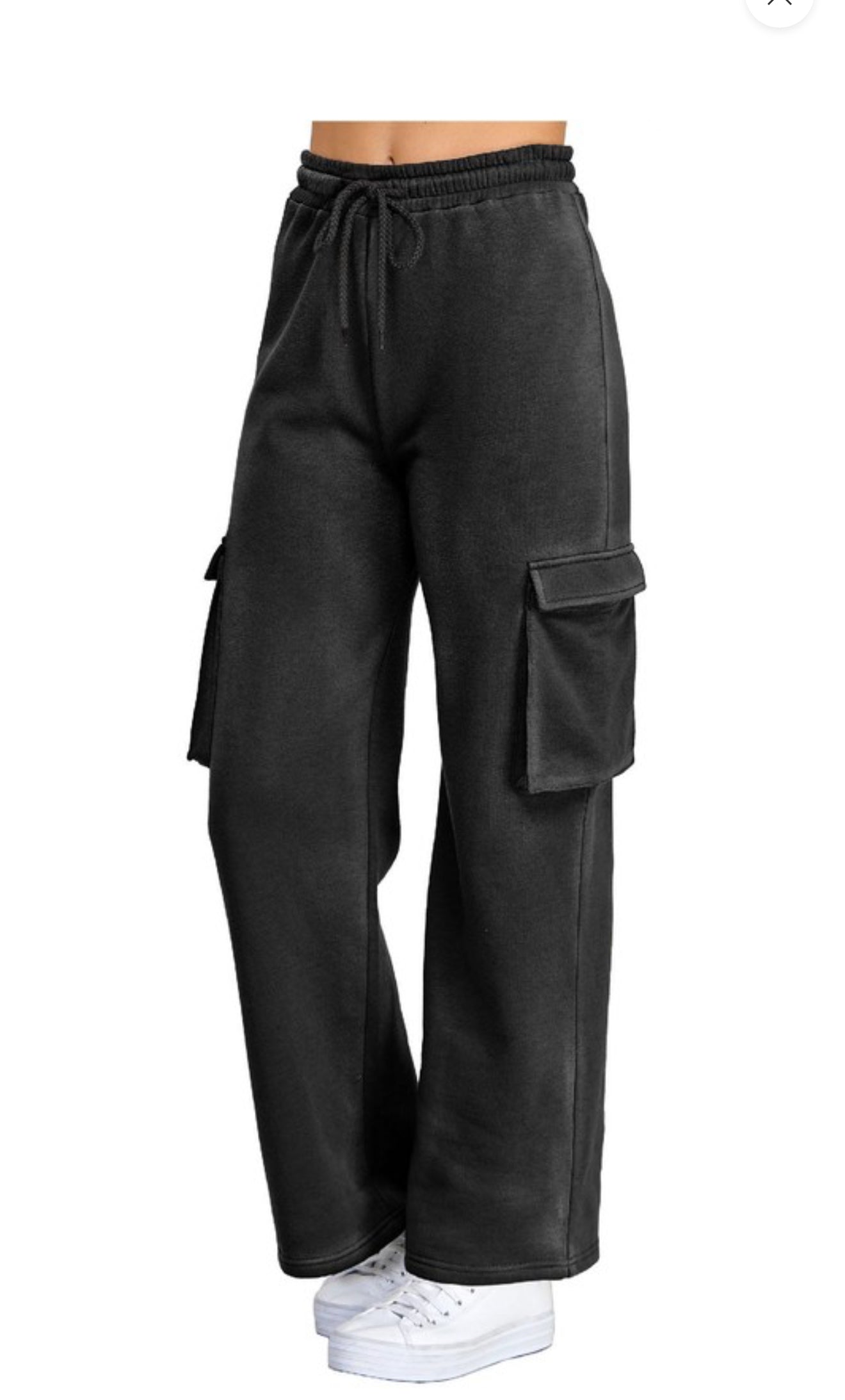 FLEECE CARGO POCKET STRAIGHT LEG JOGGER