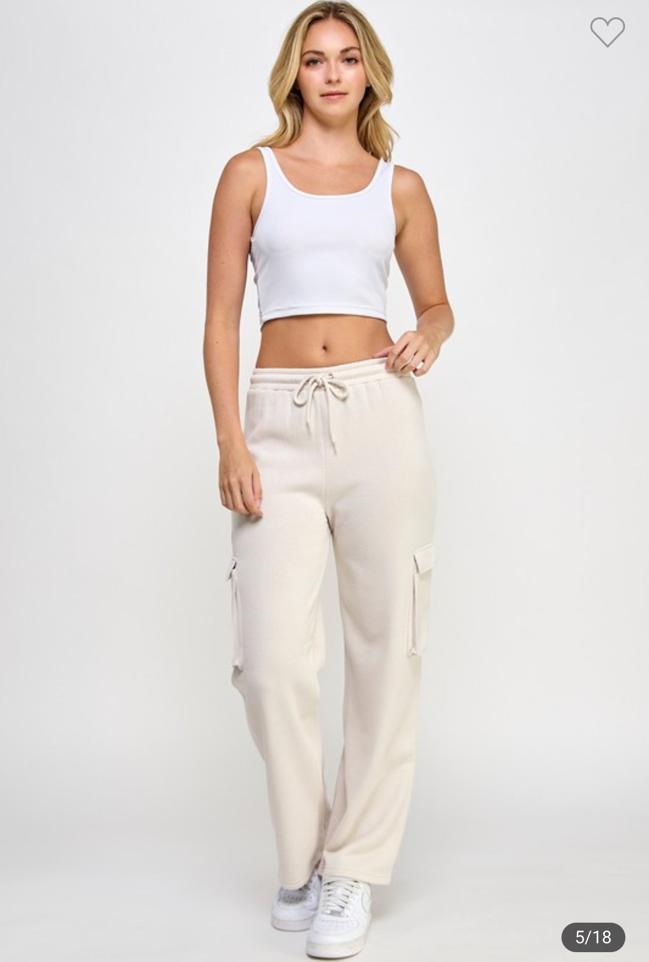 FLEECE CARGO POCKET STRAIGHT LEG JOGGER