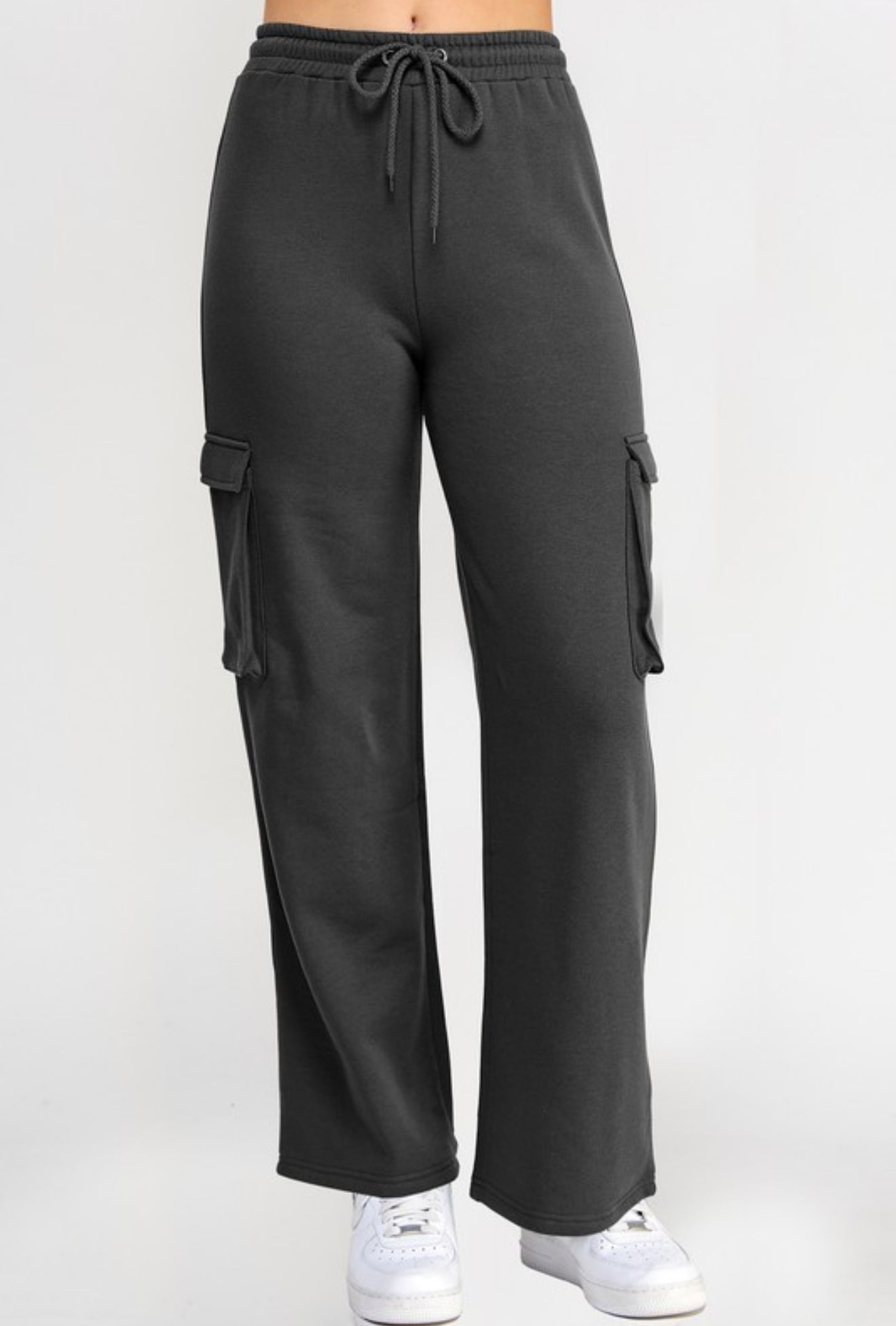 FLEECE CARGO POCKET STRAIGHT LEG JOGGER