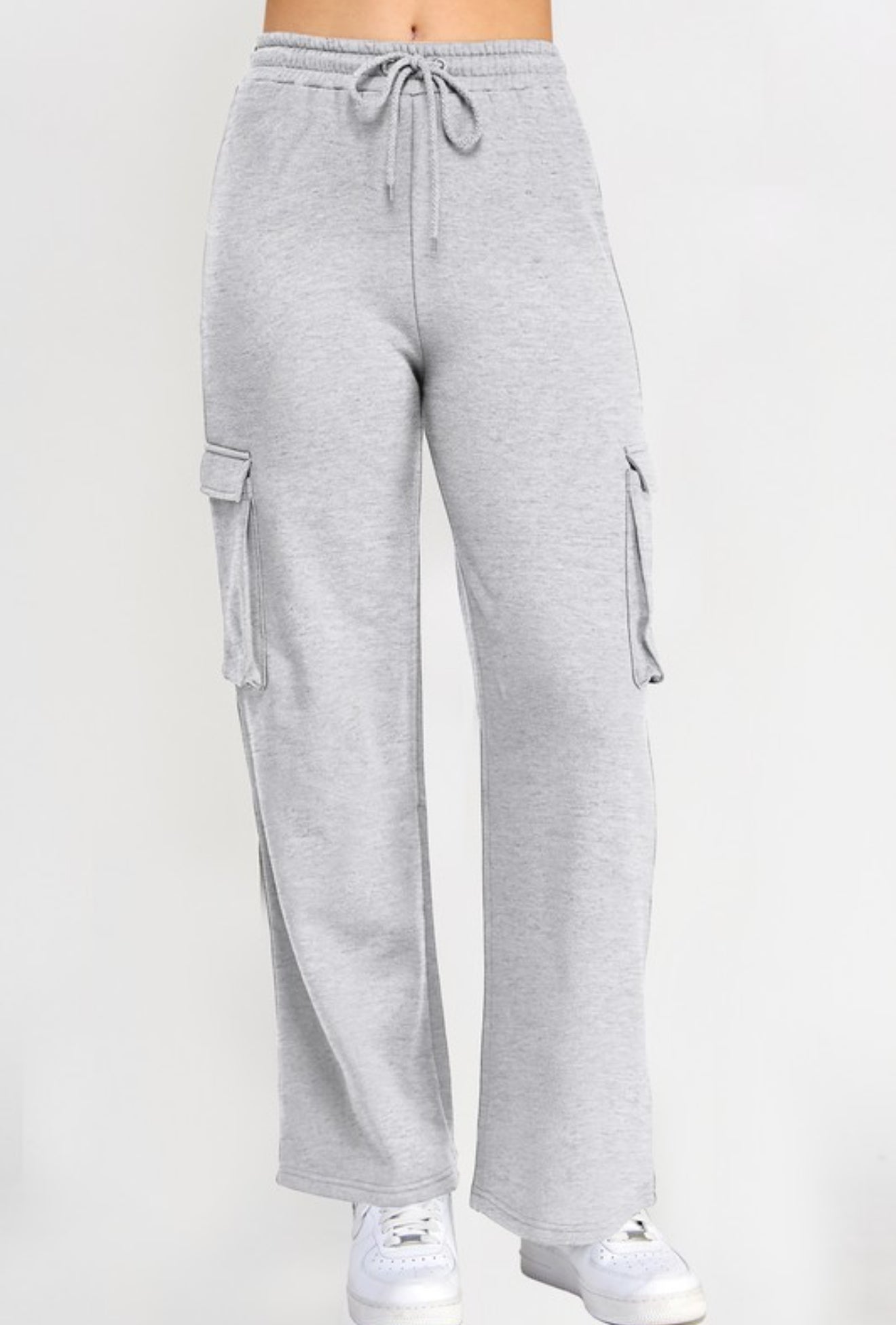 FLEECE CARGO POCKET STRAIGHT LEG JOGGER