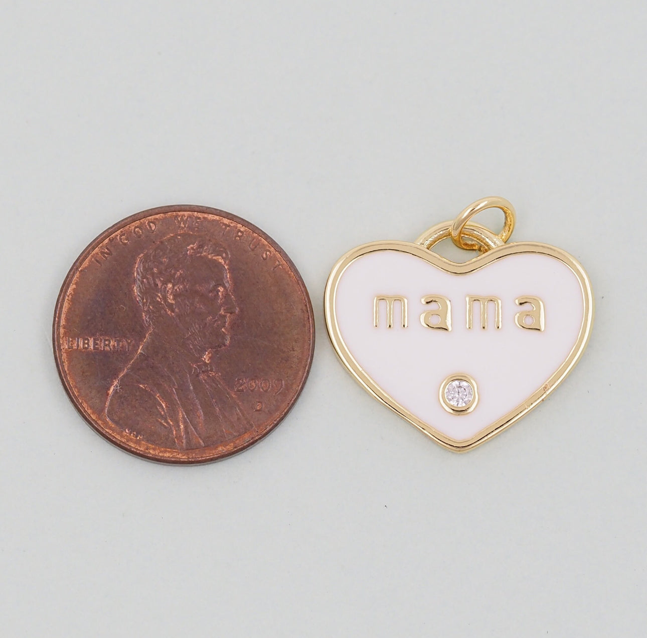 14K GOLD FILLED MAMA HEARTH CHARM