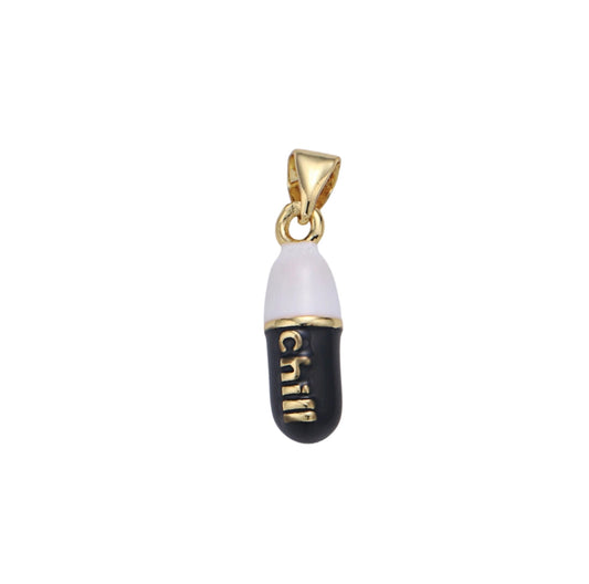 14K GOLD FILLED CHILL PILL CHARM